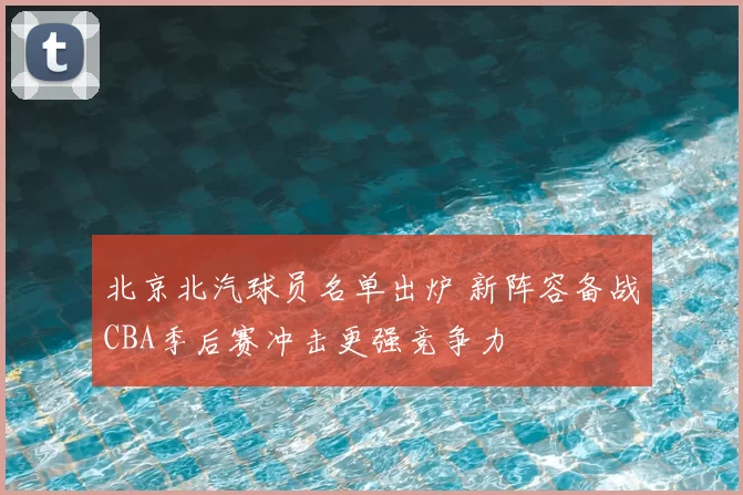 北京北汽球员名单出炉 新阵容备战CBA季后赛冲击更强竞争力